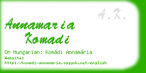 annamaria komadi business card
